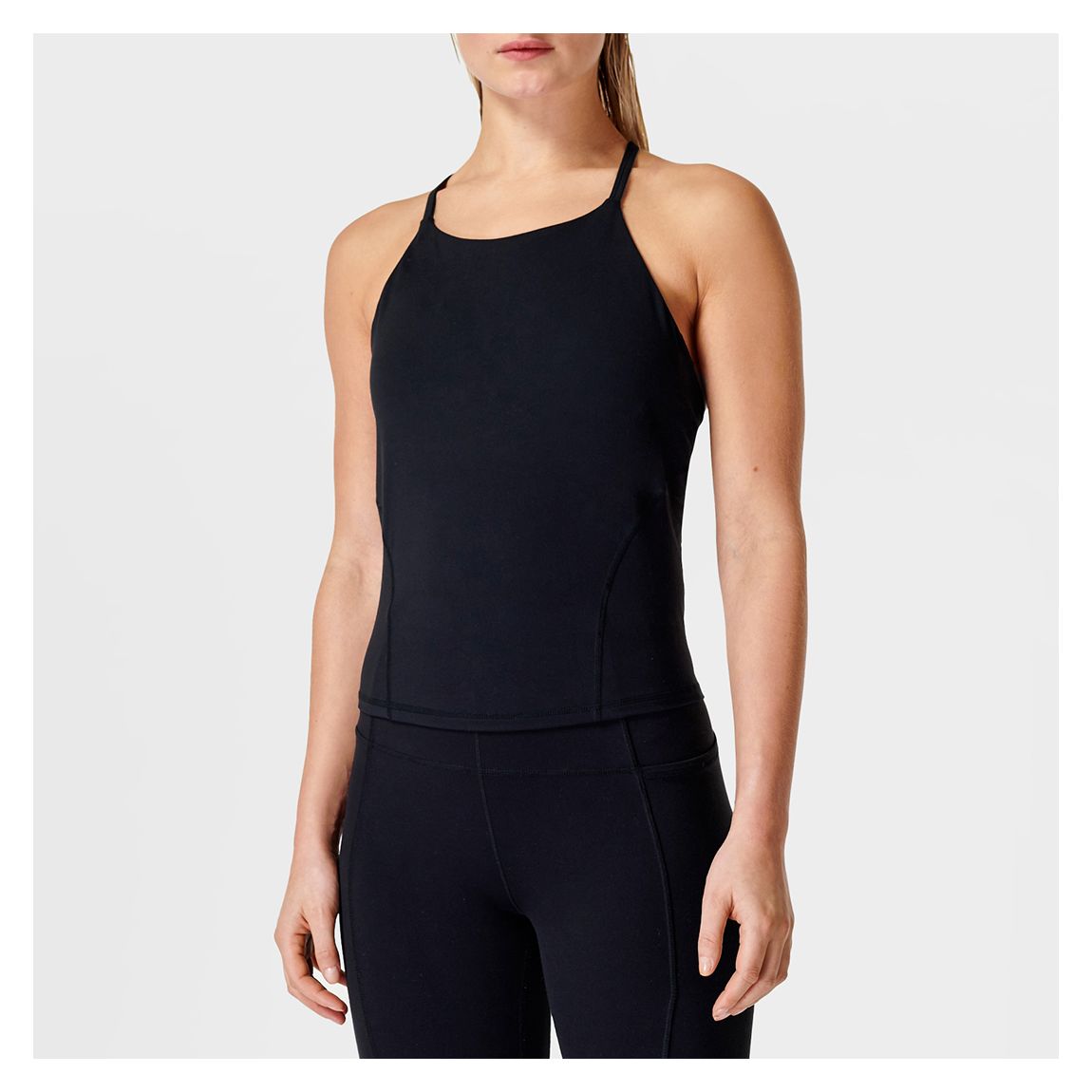 Black Super Soft Yoga Tank Top main product photo