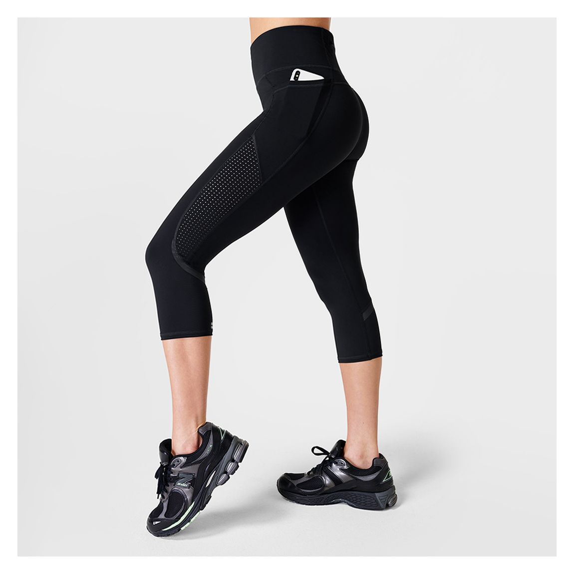 Black Zero Gravity Crop Run Leggings main product photo