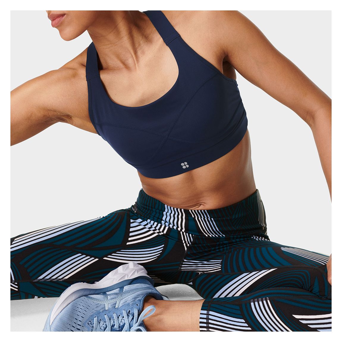 BLUE Power Medium Impact Sports Bra - Navy Blue main product photo
