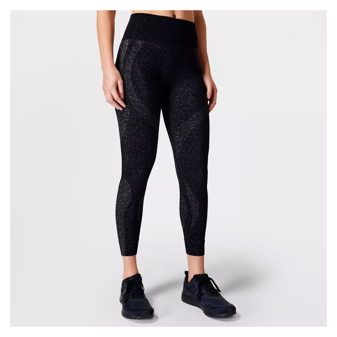 Black Spark Seamless 7/8 Workout Leggings main product photo