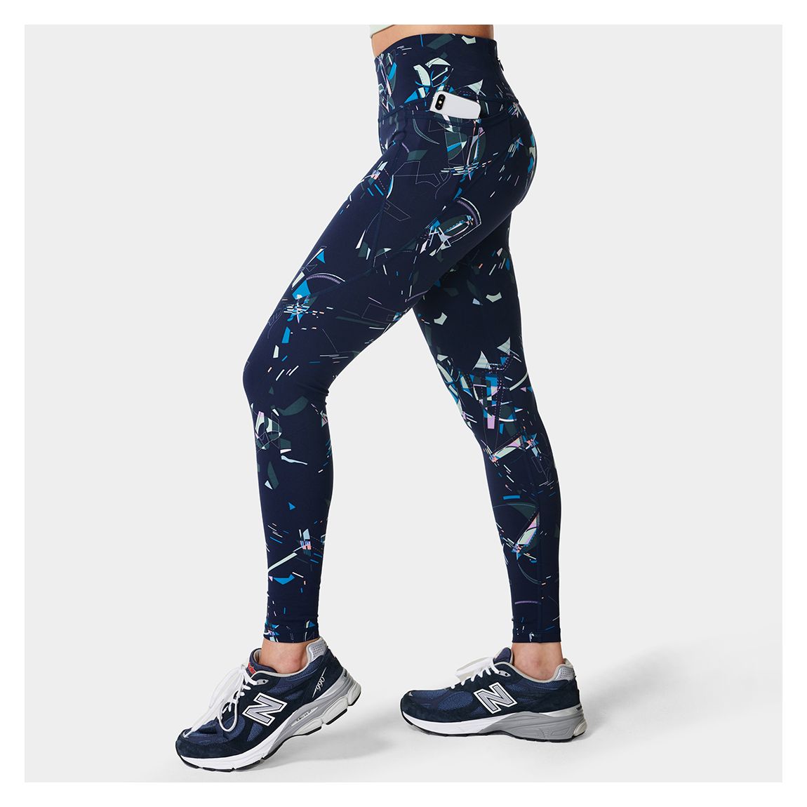 Blue Archetype Print Power Workout Leggings main product photo