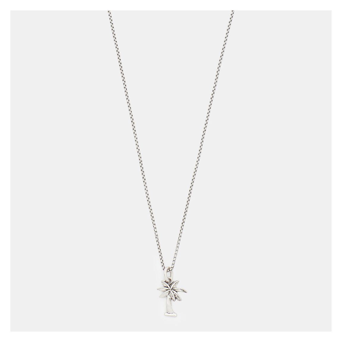 Warm Silver Palmtree Pendant Necklace main product photo