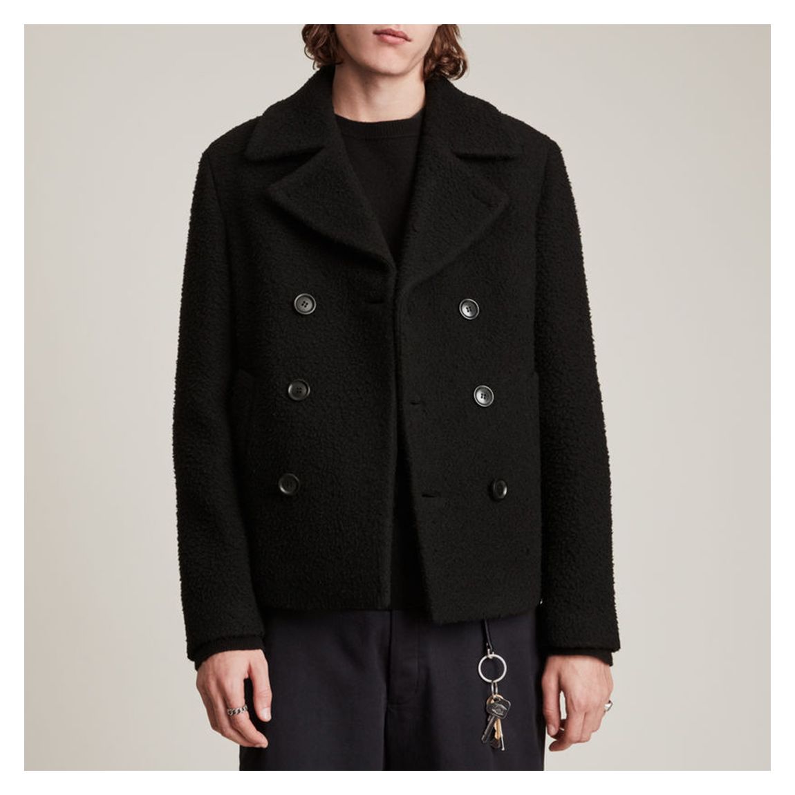 Black Eds Wool Blend Peacoat main product photo