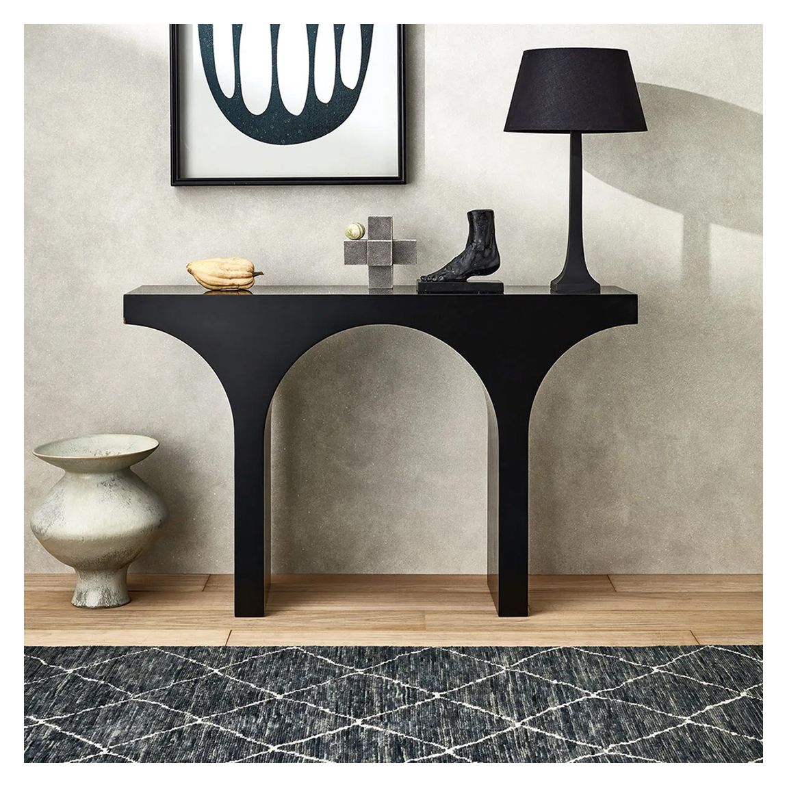 Anio Console Table, Ebony main product photo