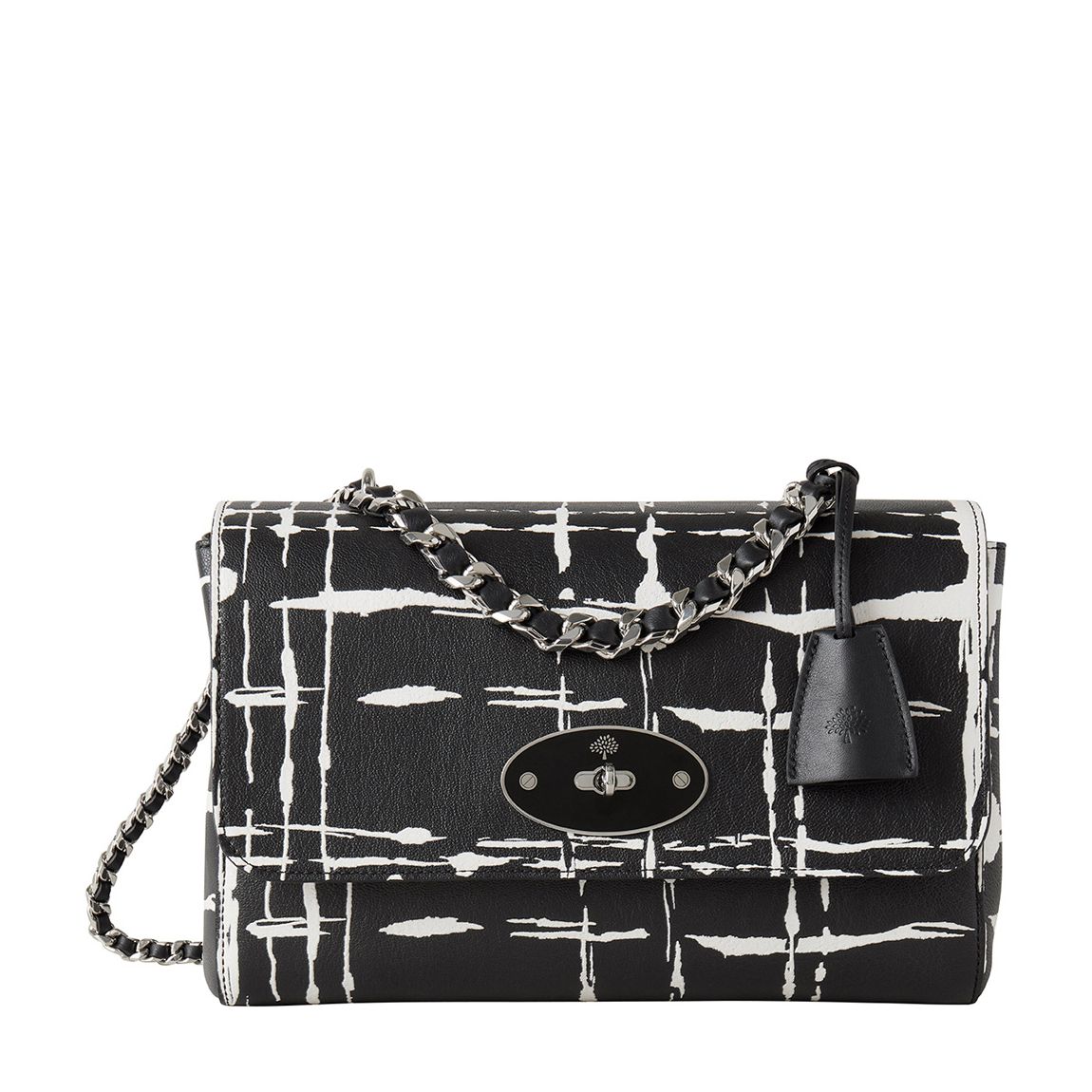 Black-White Medium Lily Top Handle Bag main product photo