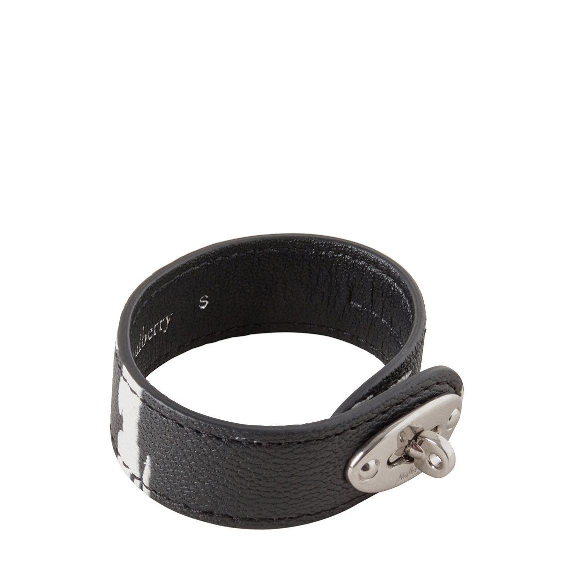 Black White Bayswater Leather Bracelet main product photo