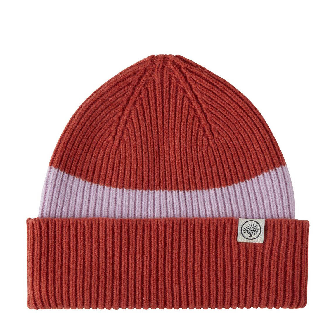 Pumpkin Icy Pink Colour Block Knitted Beanie main product photo
