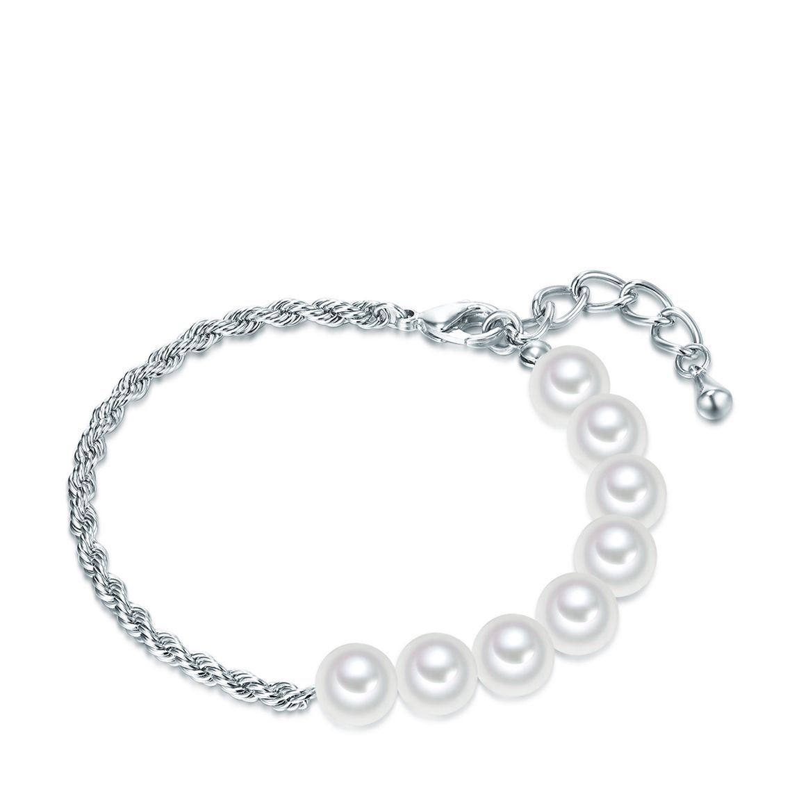 Silver Pearl Chain Bracelet main product photo