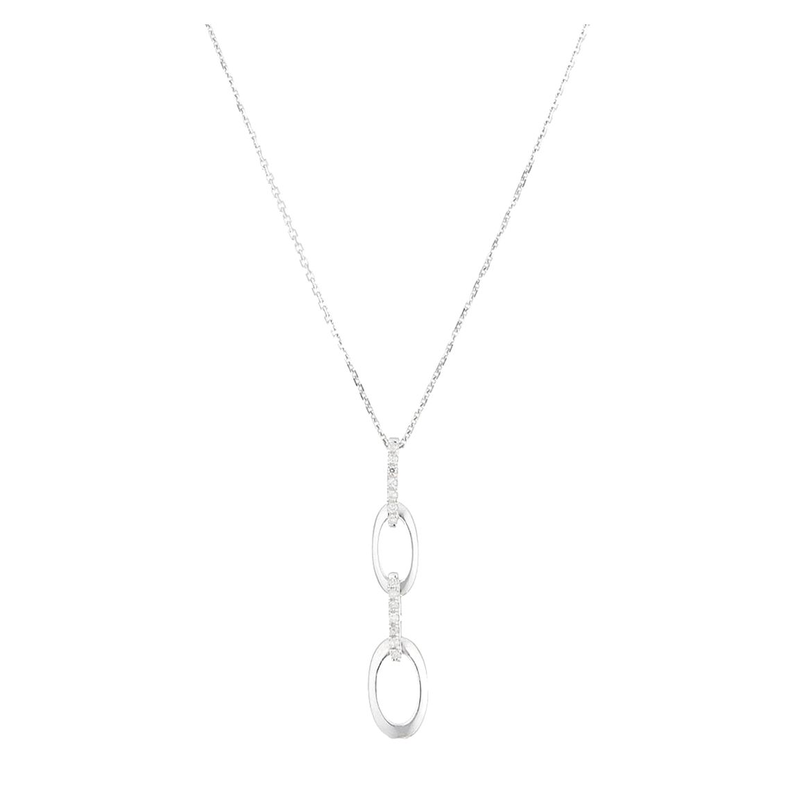 White Gold 'Bari' Diamond Pendant Necklace main product photo