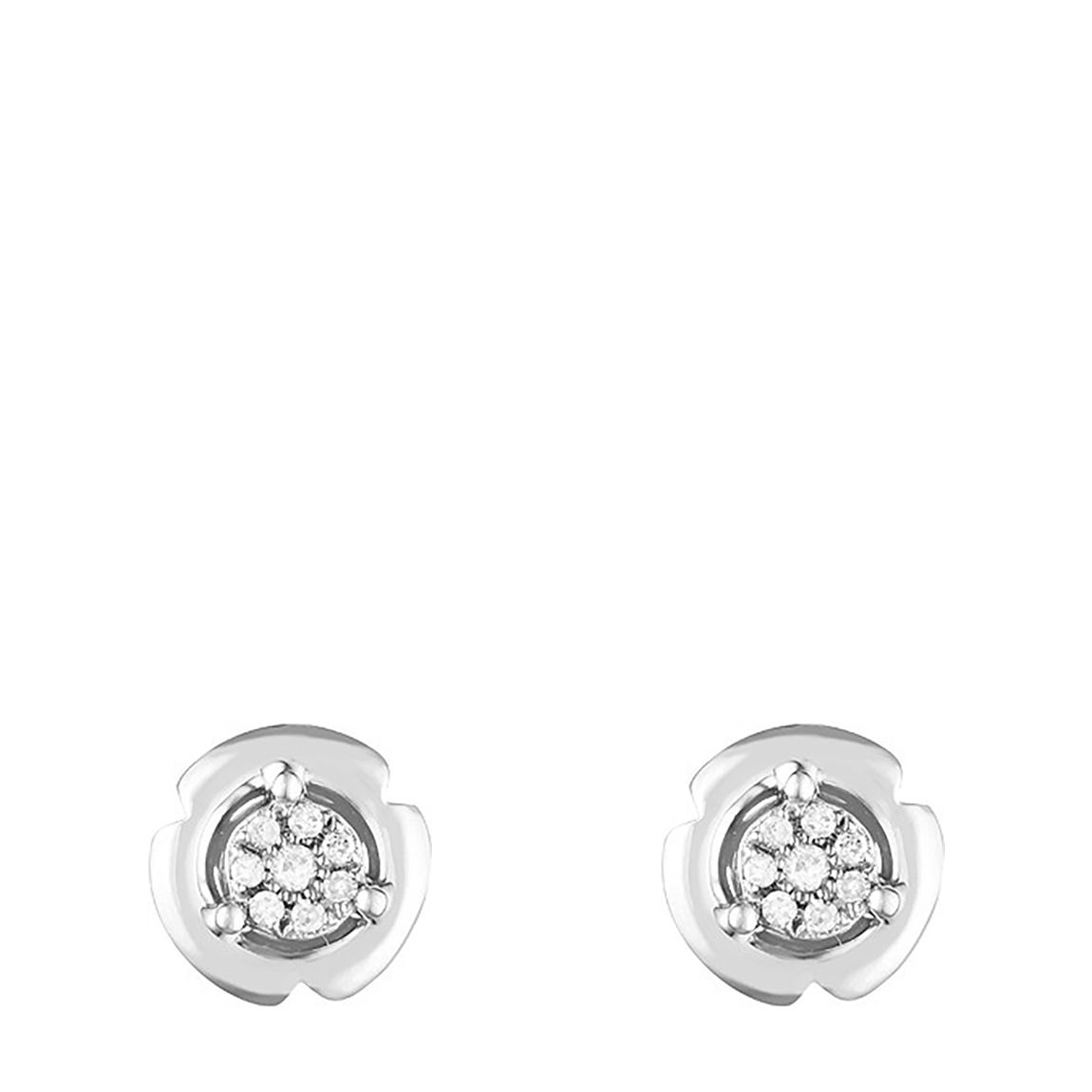 White Gold 'Round & Round' Diamond Earrings main product photo
