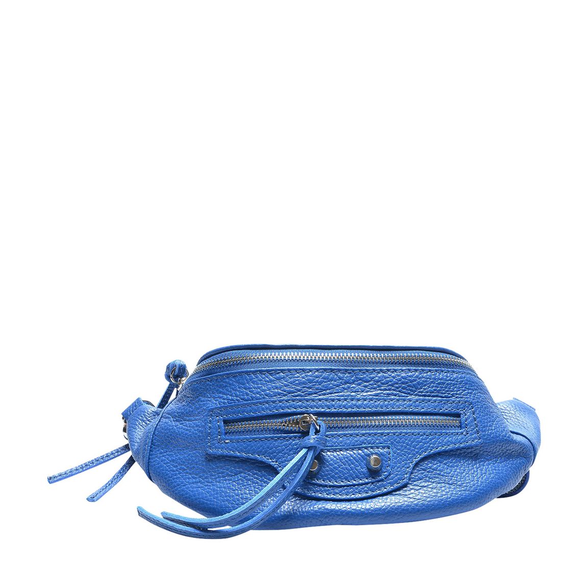 Blue Italian Leather Crossbody bag main product photo