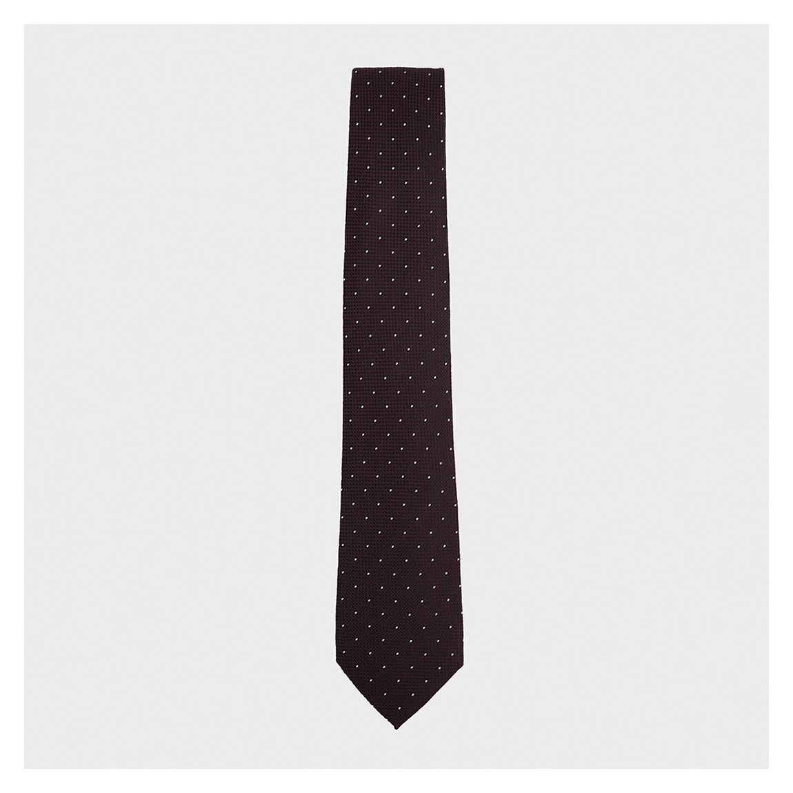Red Liam Textured Polka Dot Silk Tie main product photo
