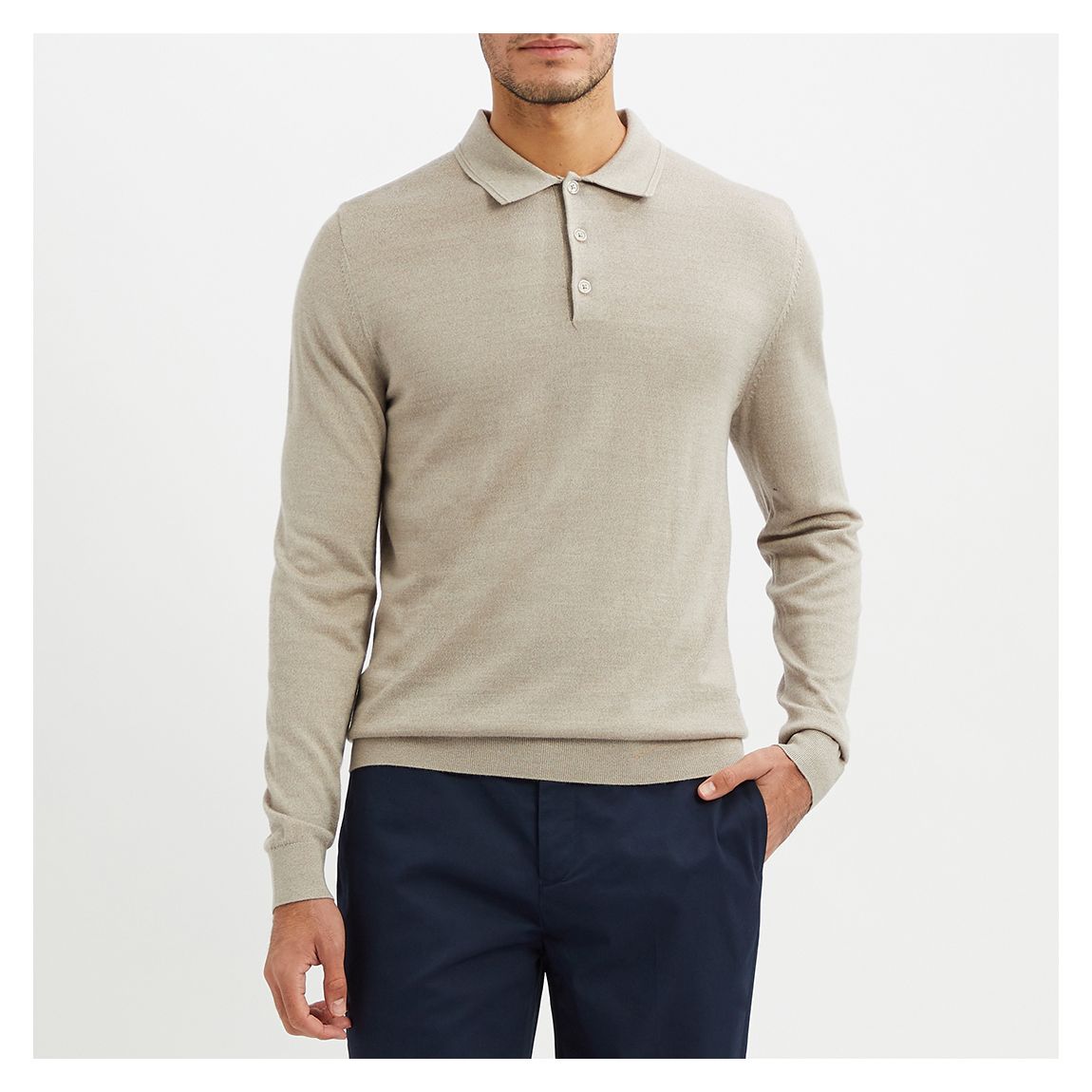 Stone Trafalgar Merino Wool Blend Polo Shirt main product photo