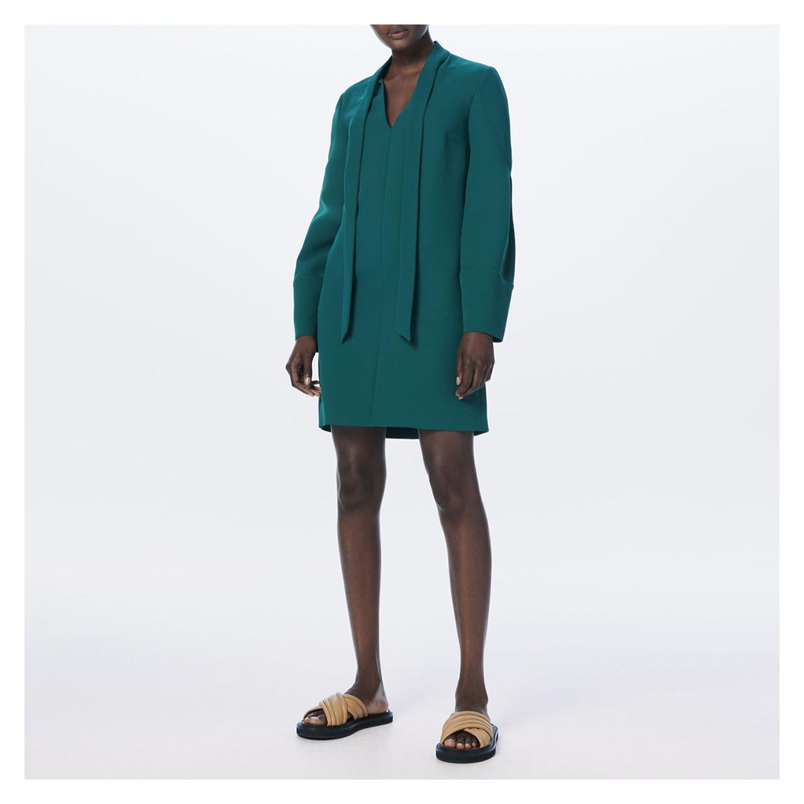 Green Banana Sleeve Shift Dress main product photo