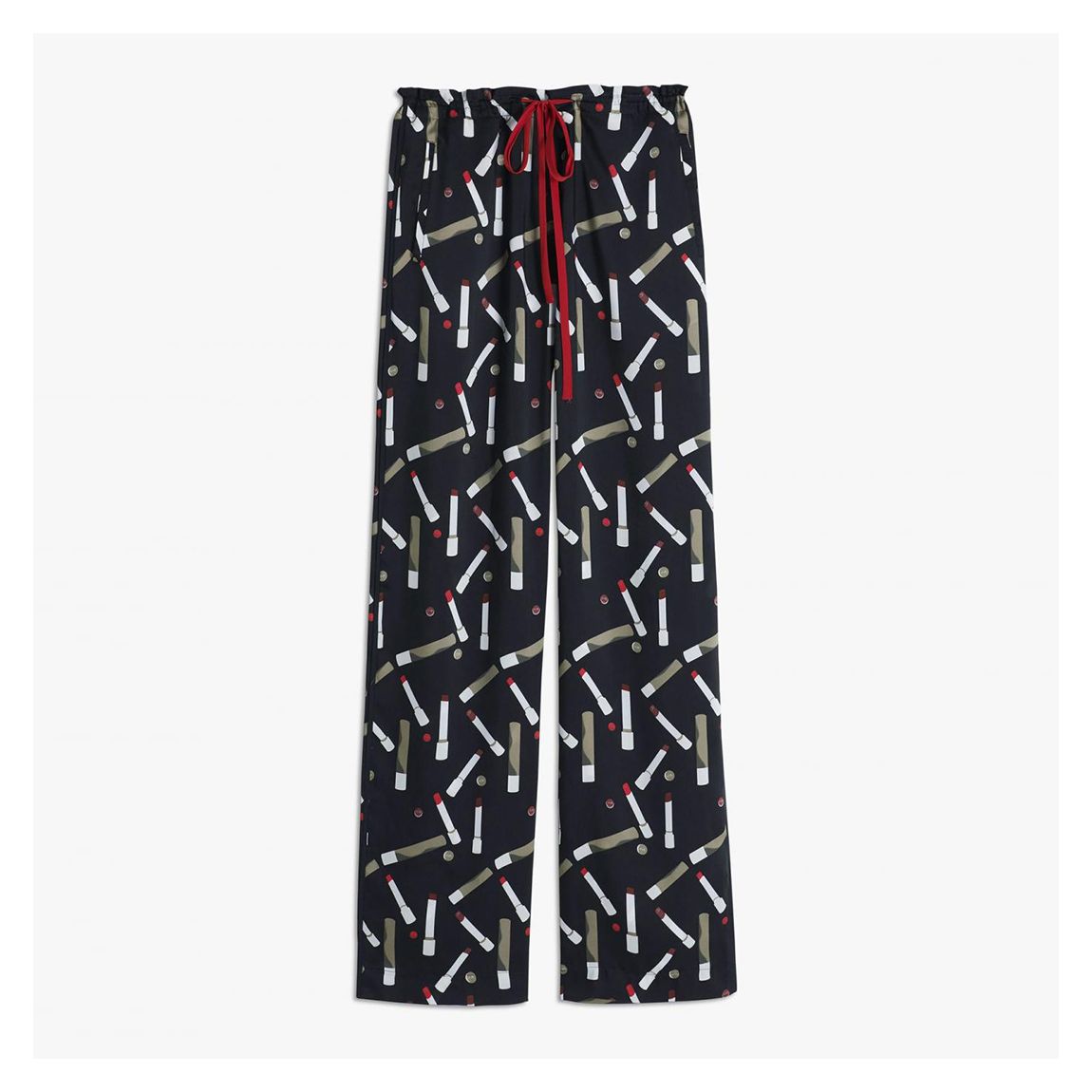 Black Lipstick Print Wide Leg Trouser main product photo