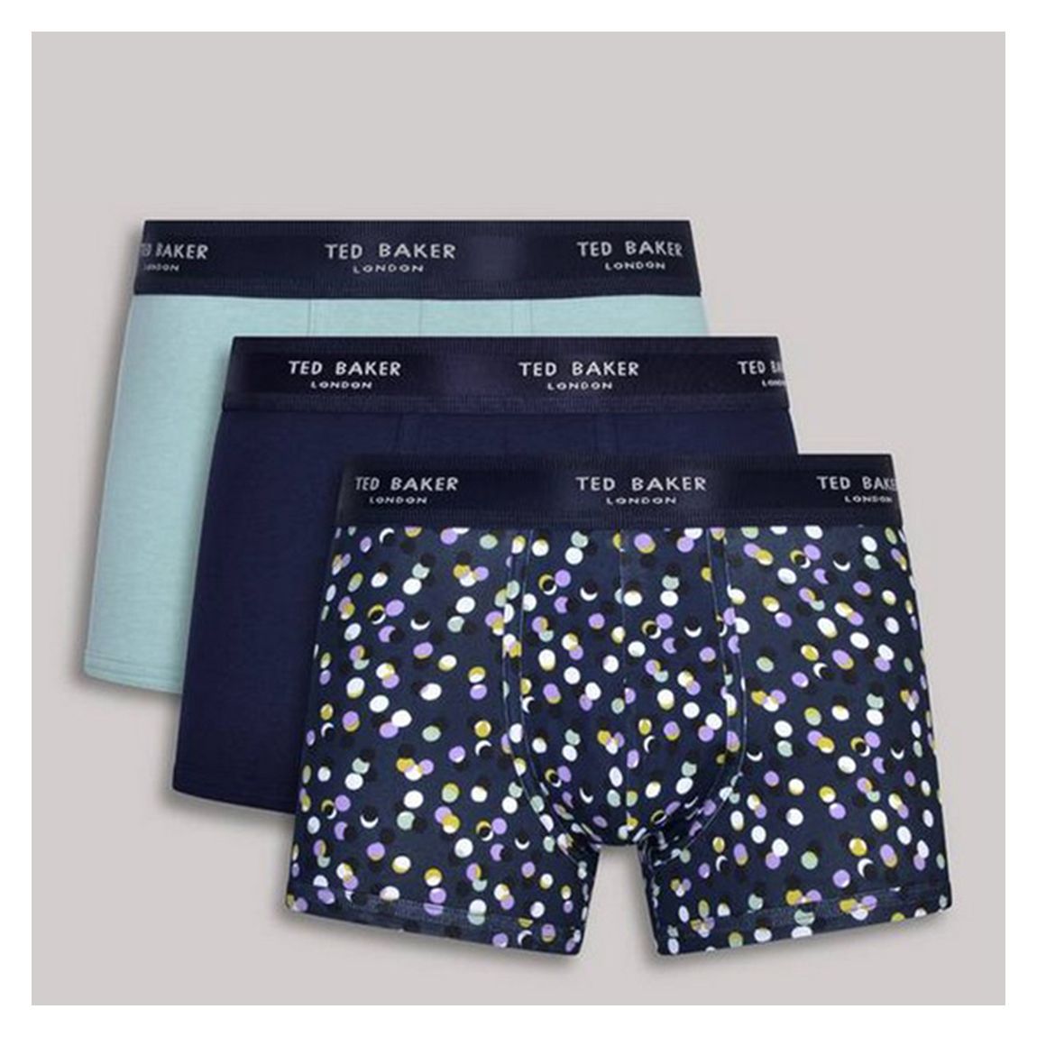 Blue Patterned Mix 3-Pack Cotton Trunk main product photo