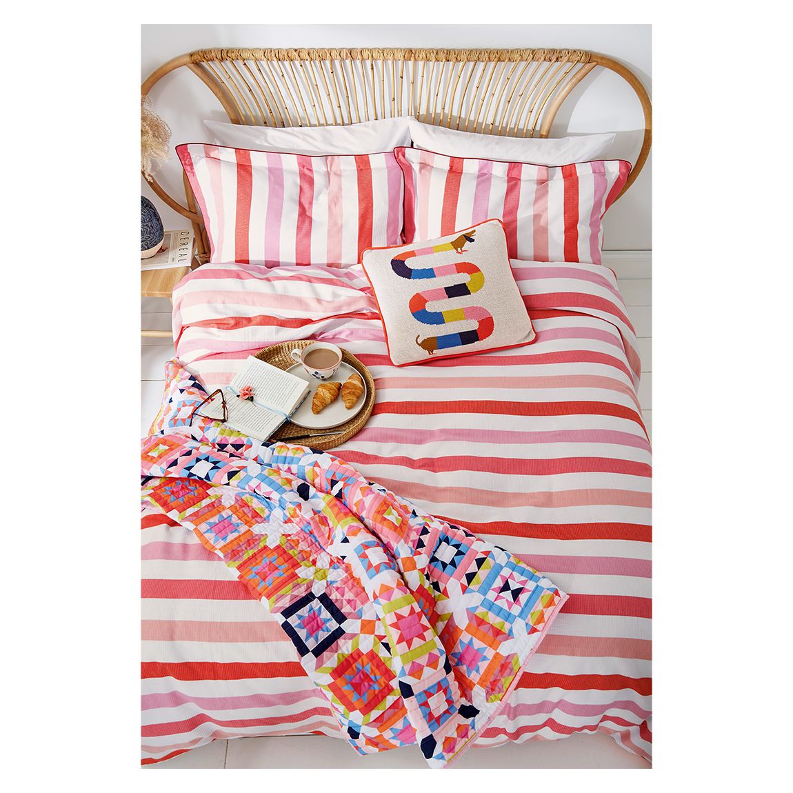 Lighthouse Stripe King Duvet Cover Set, Multi main product photo