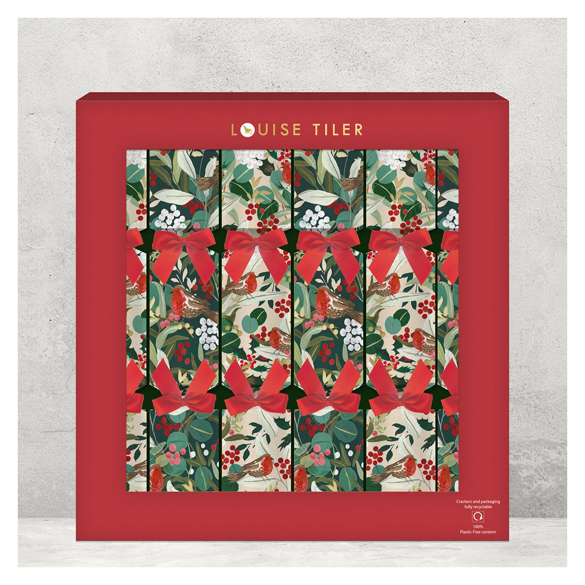 Robins & Mistletoe 12inch 6 Premium Christmas Crackers main product photo