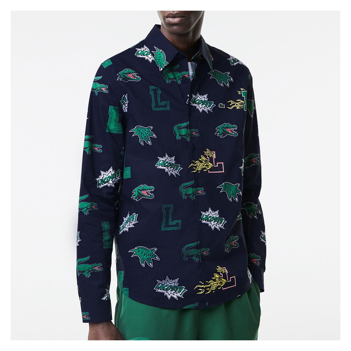 Mid Blue Check Print Cotton Shirt main product photo