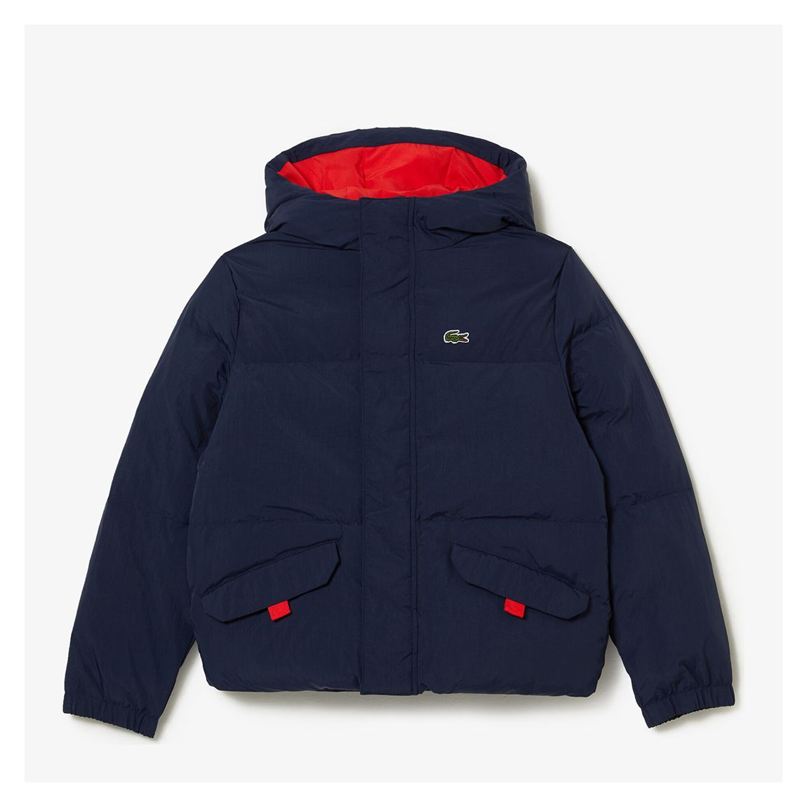 Kids Unisex Navy Hooded Puffer Jacket main product photo