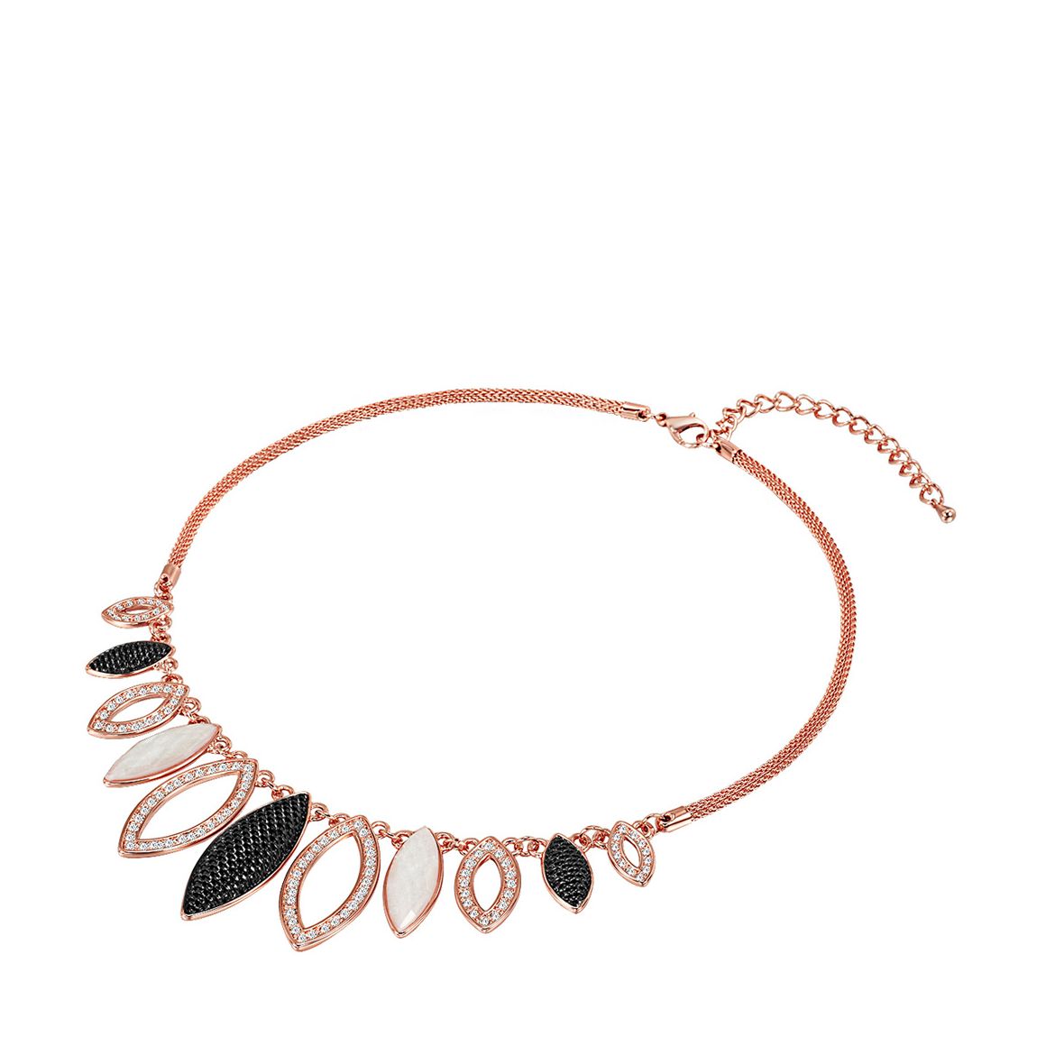 Rose Gold Necklace With Swarovski Crystals main product photo