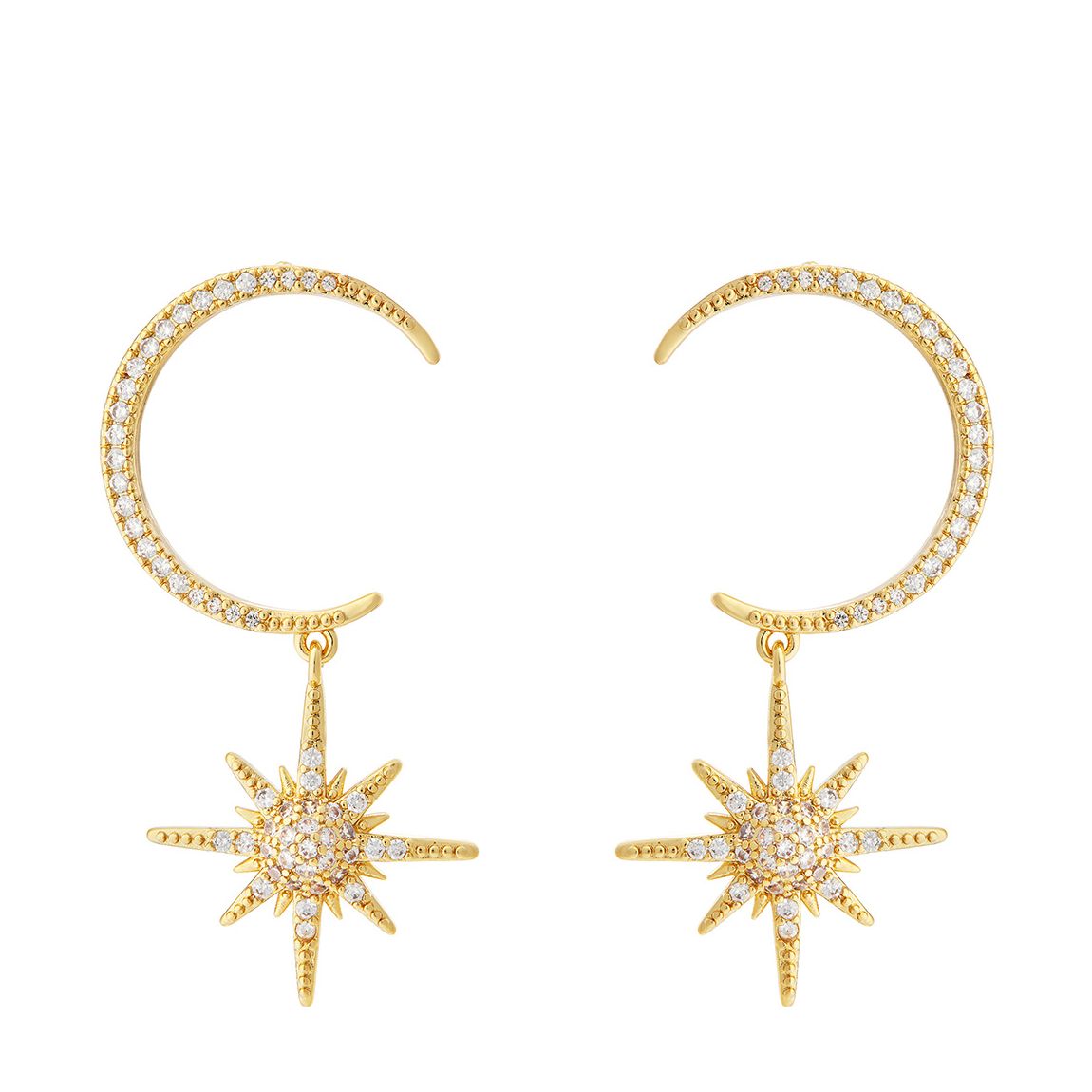 18K Gold Aztec Goddess Earrings main product photo