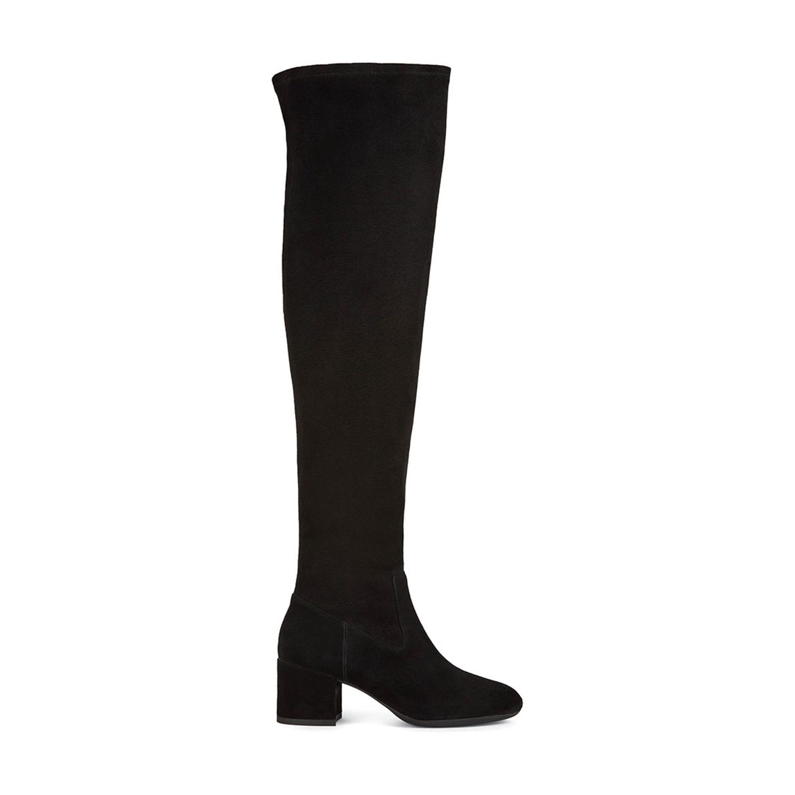 Black Eleana Suede Long Boots main product photo