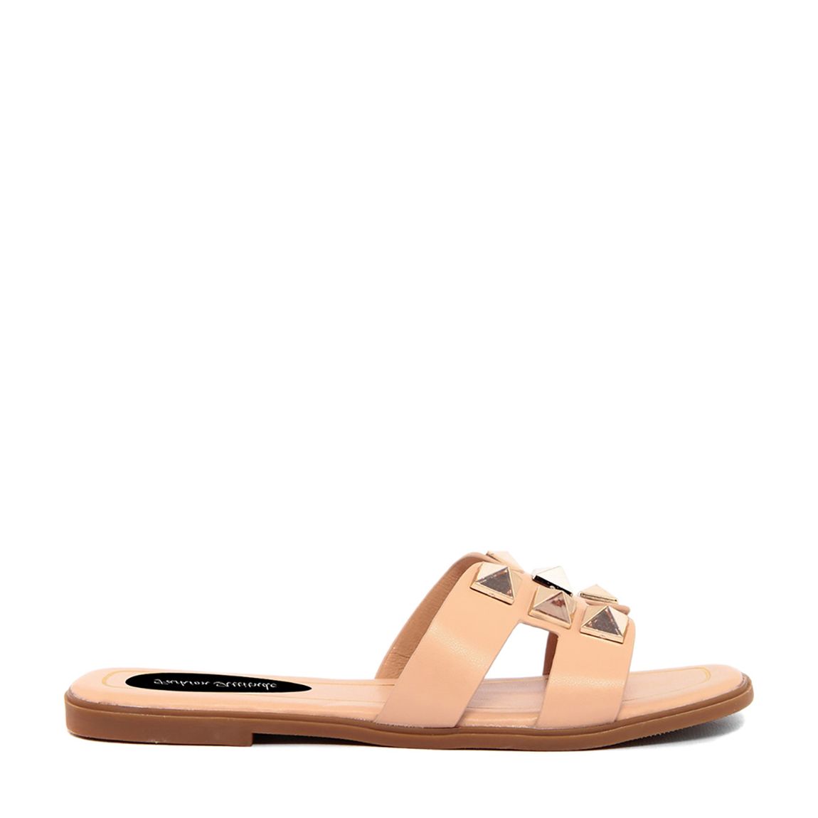 Beige Studded Flat Sandals main product photo