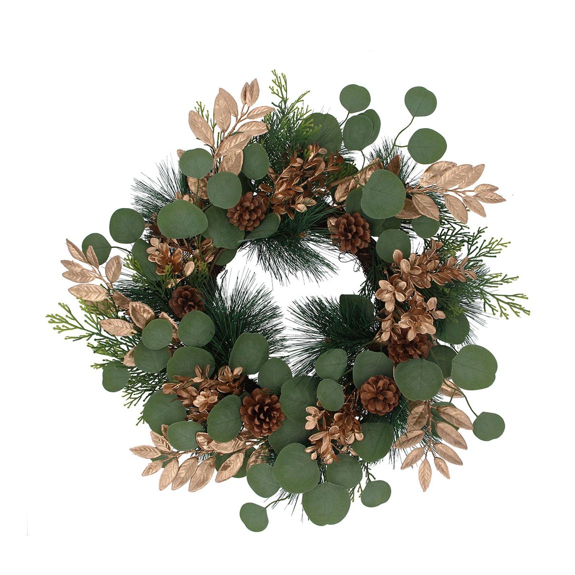 Fir Cone Gold Berry Wreath, 57cm main product photo