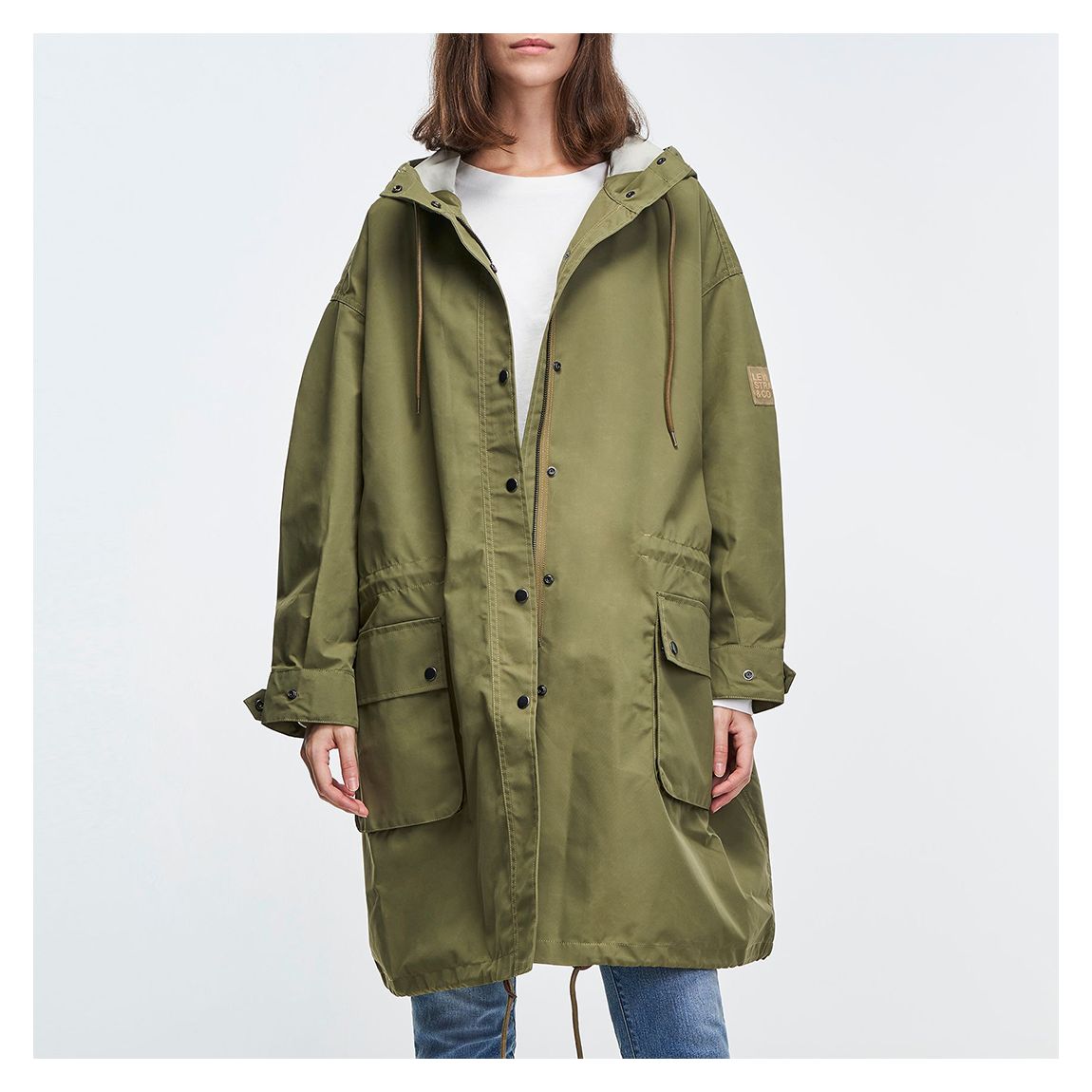 Khaki Oversized Raincoat main product photo