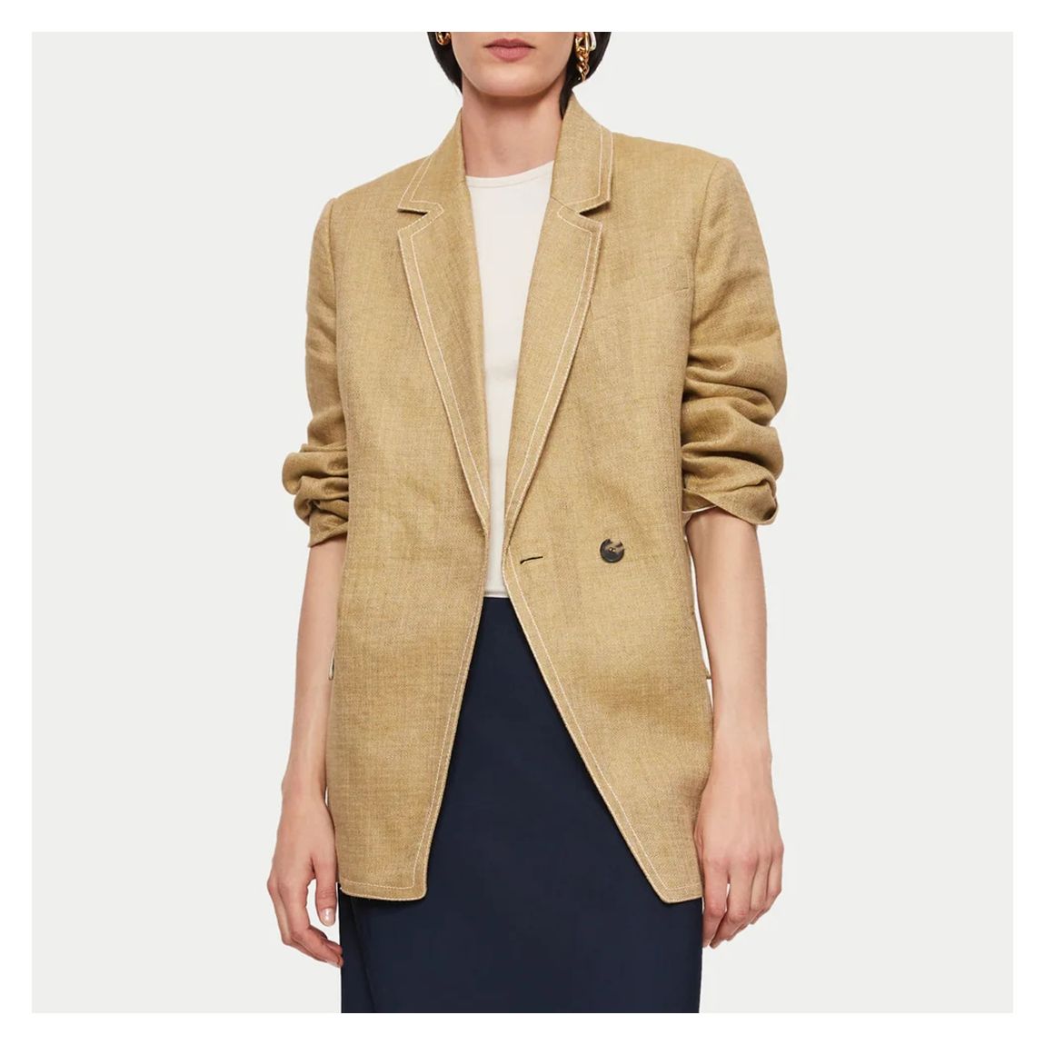 Camel Linen Blazer main product photo