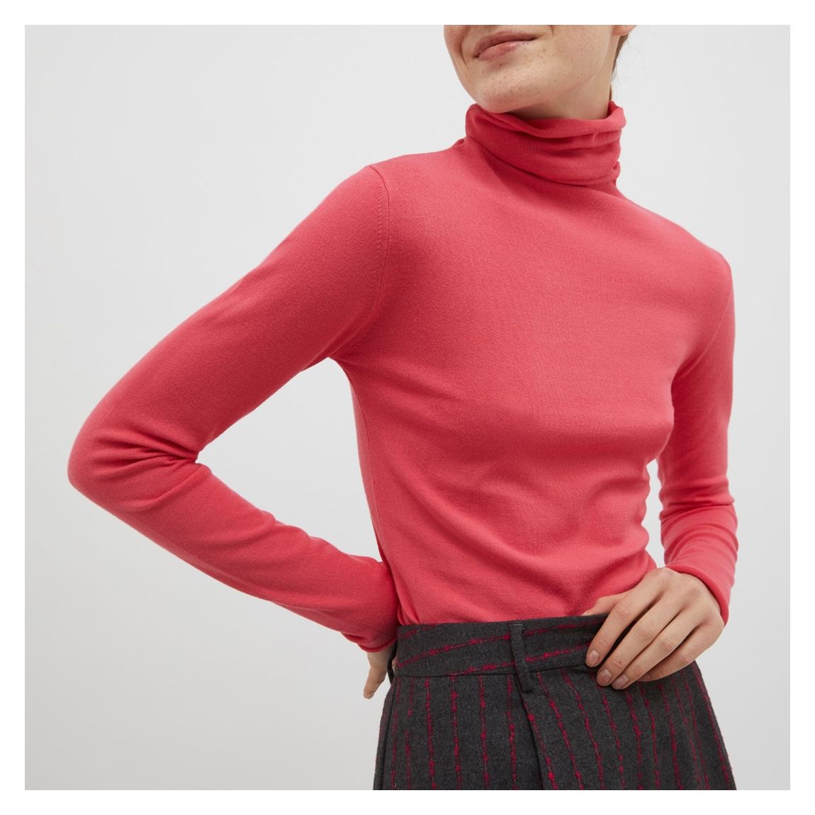 Pink Scooter Roll Neck Jumper main product photo