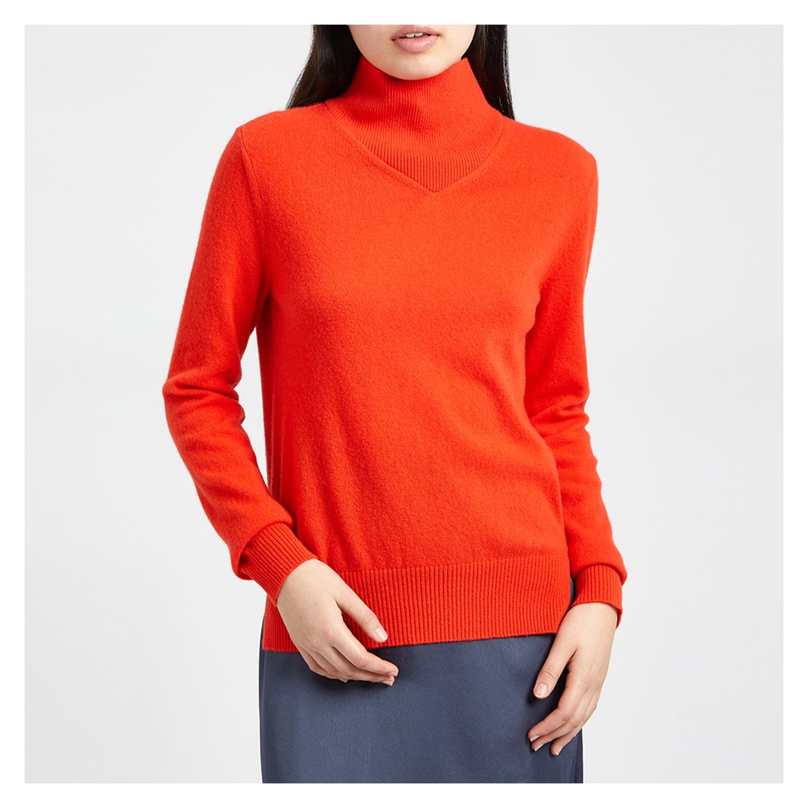 Orange Sfera Roll Neck Jumper main product photo
