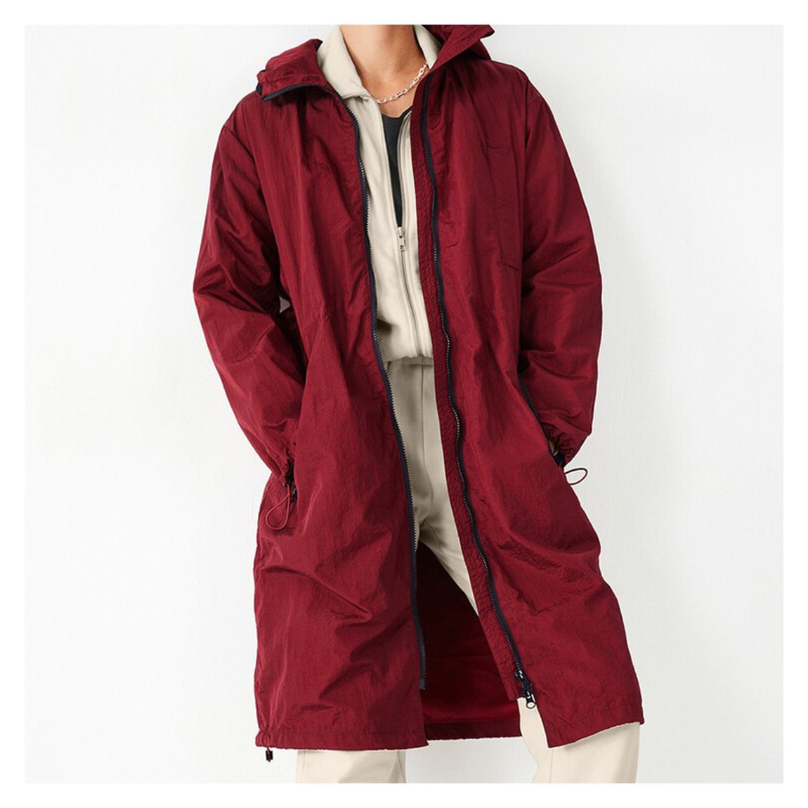 Red Anafi Lightweight Raincoat main product photo