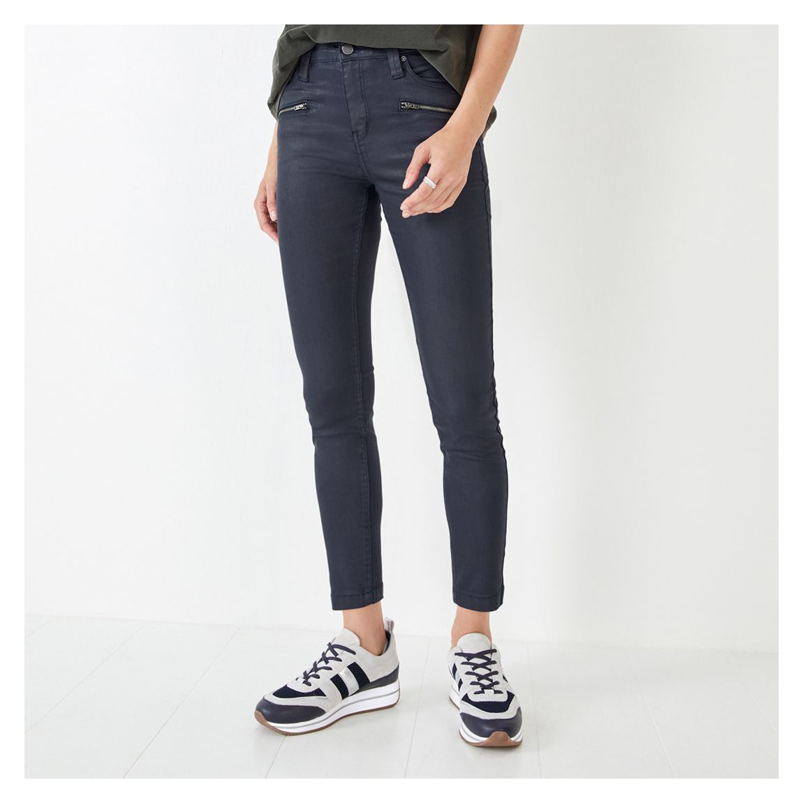 Coated Jeans - Midnight Navy main product photo