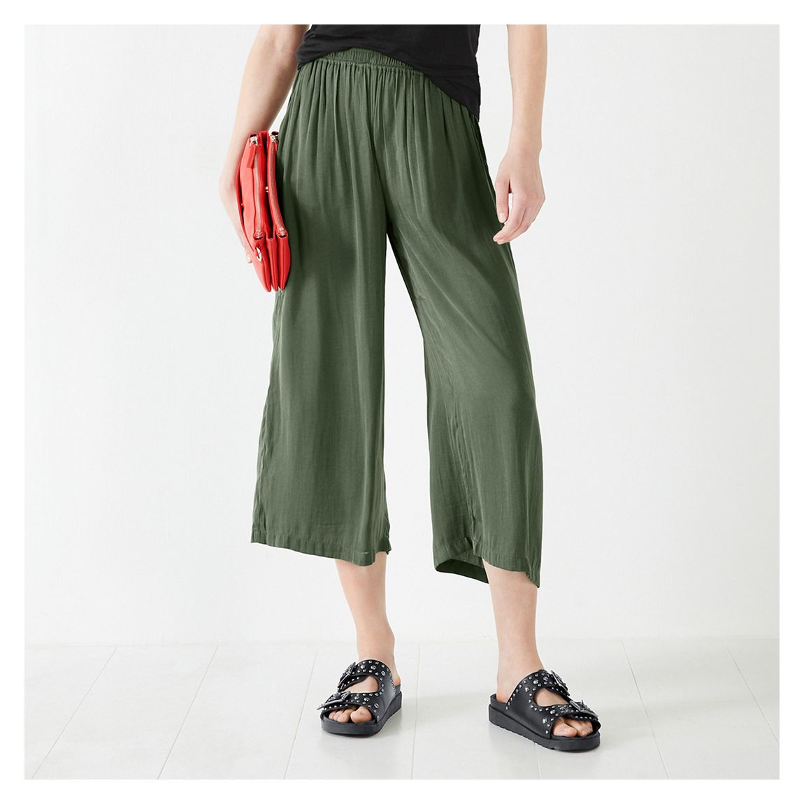Khaki Santana Culottes main product photo