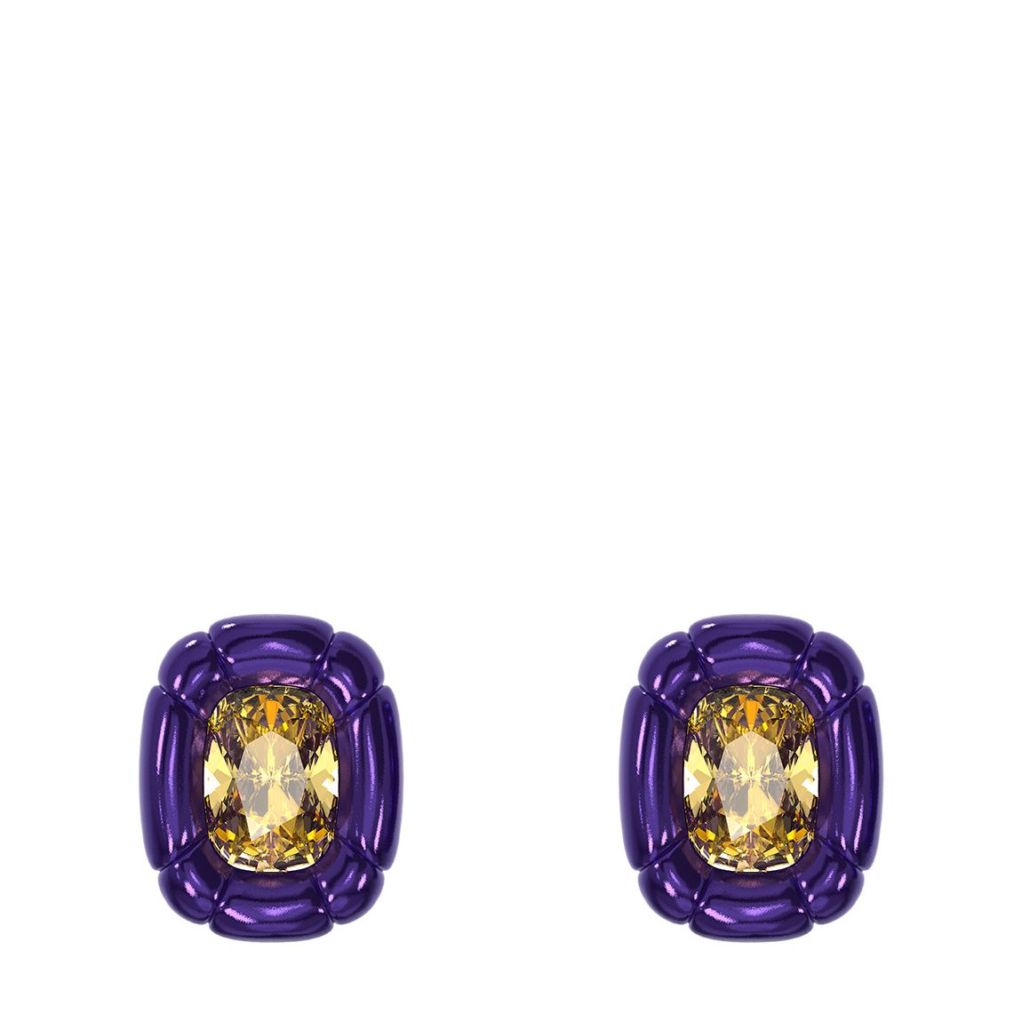Purple Dulcis Clip On Cushion Cut Earrings main product photo