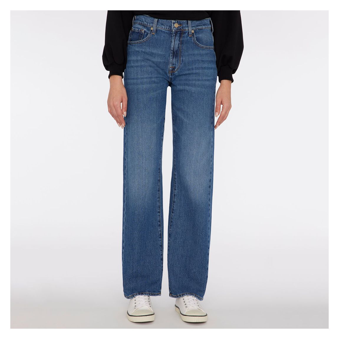 Mid Blue Tess Straight Stretch Jeans main product photo