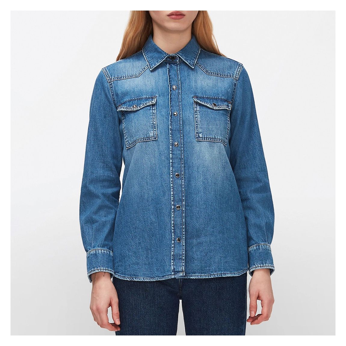 Mid Blue Emilia Denim Shirt main product photo