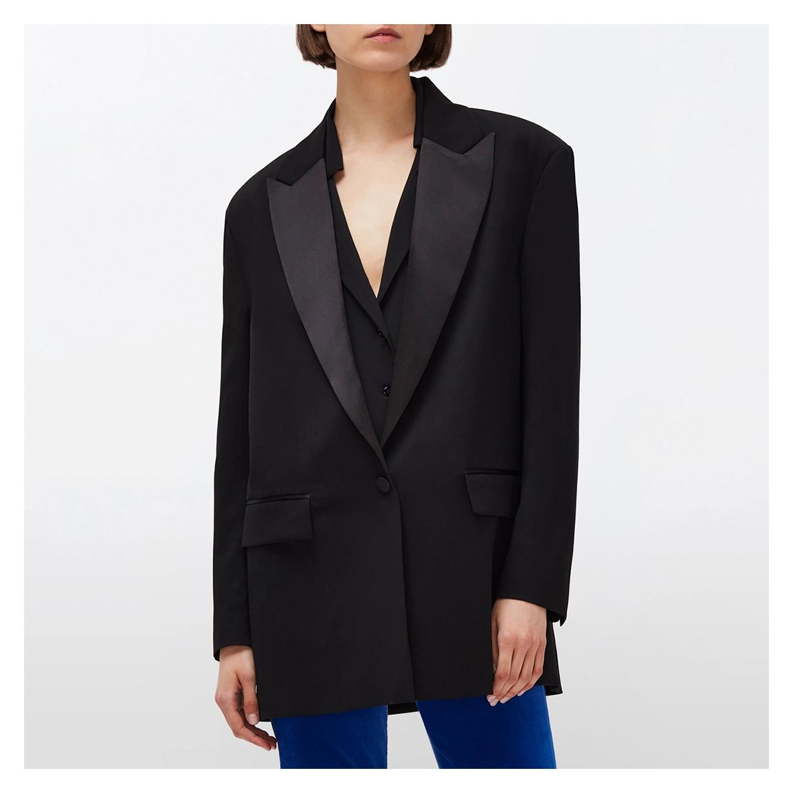 Black Wool Blend Blazer main product photo