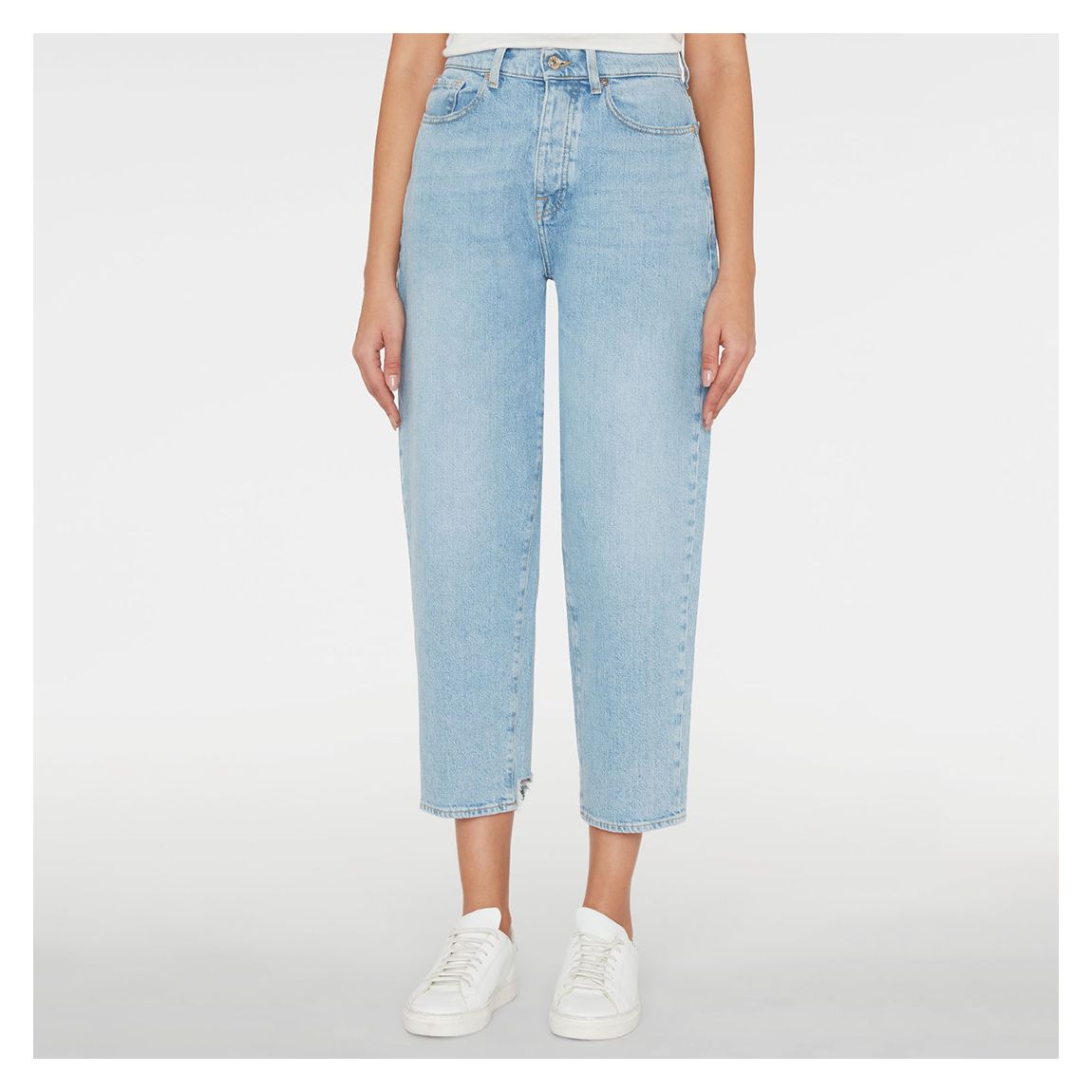 Light Blue Dylan Tapered Stretch Jeans main product photo