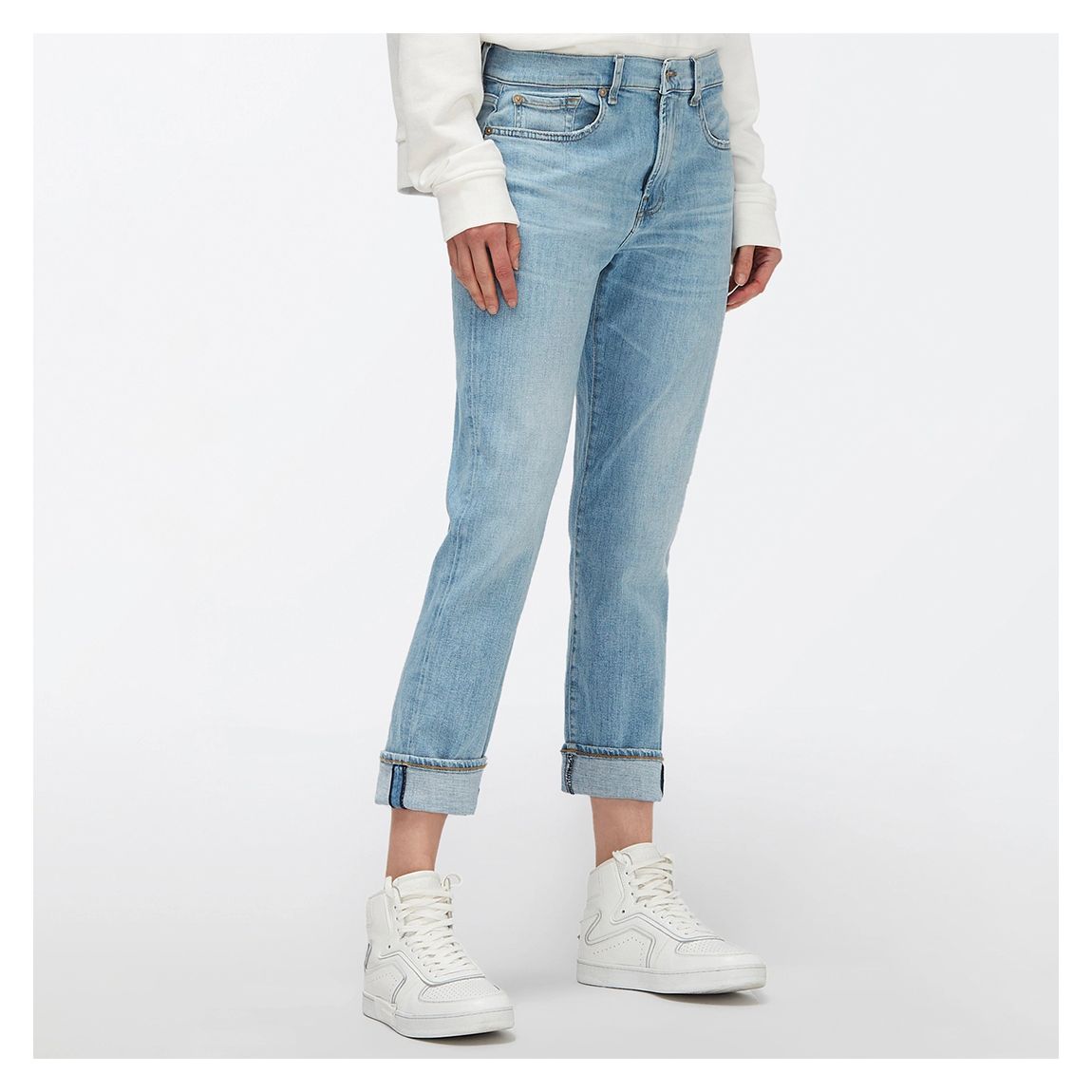 Light Blue Slim Relaxed Stretch Jeans main product photo