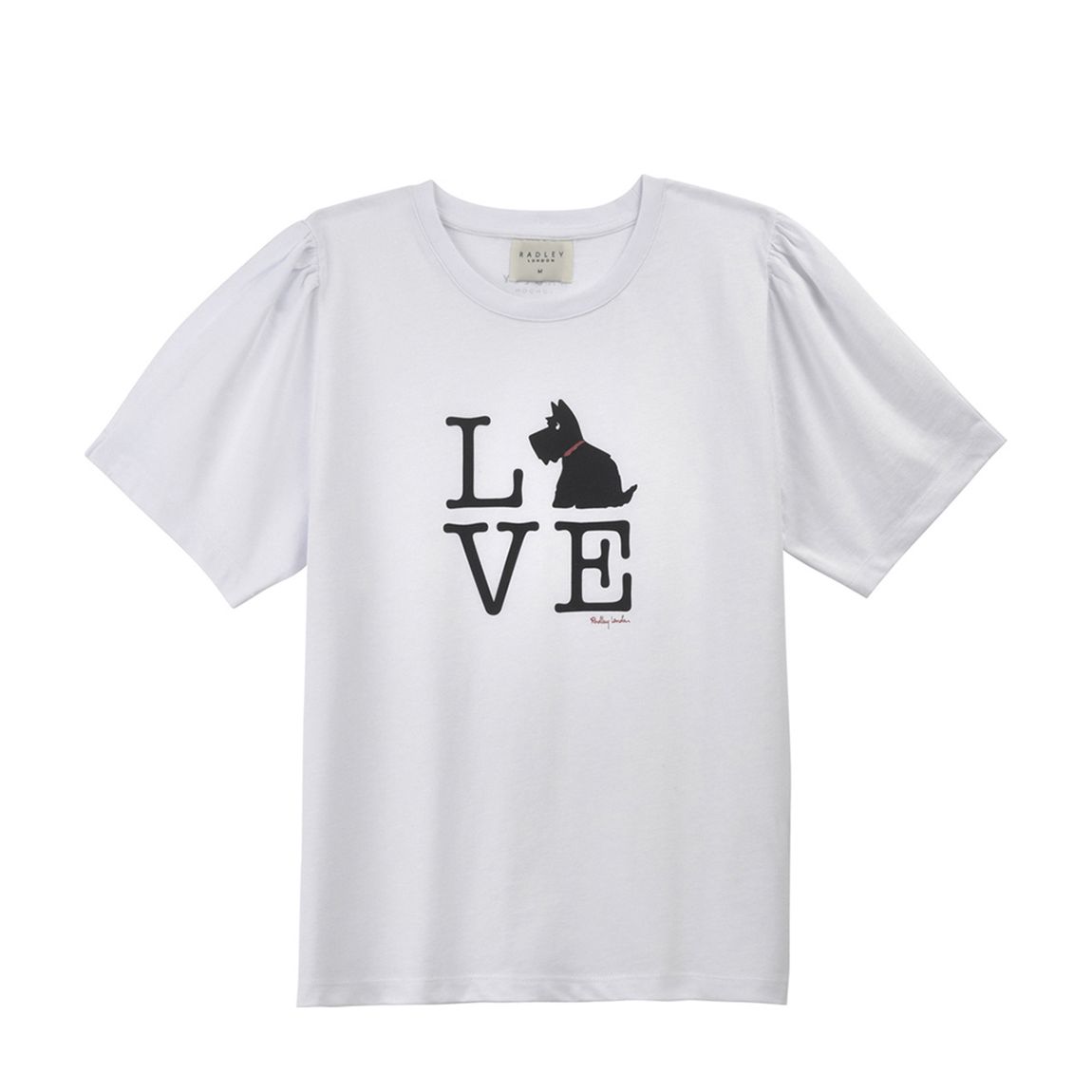 White Pleat Sleeve T-Shirt main product photo