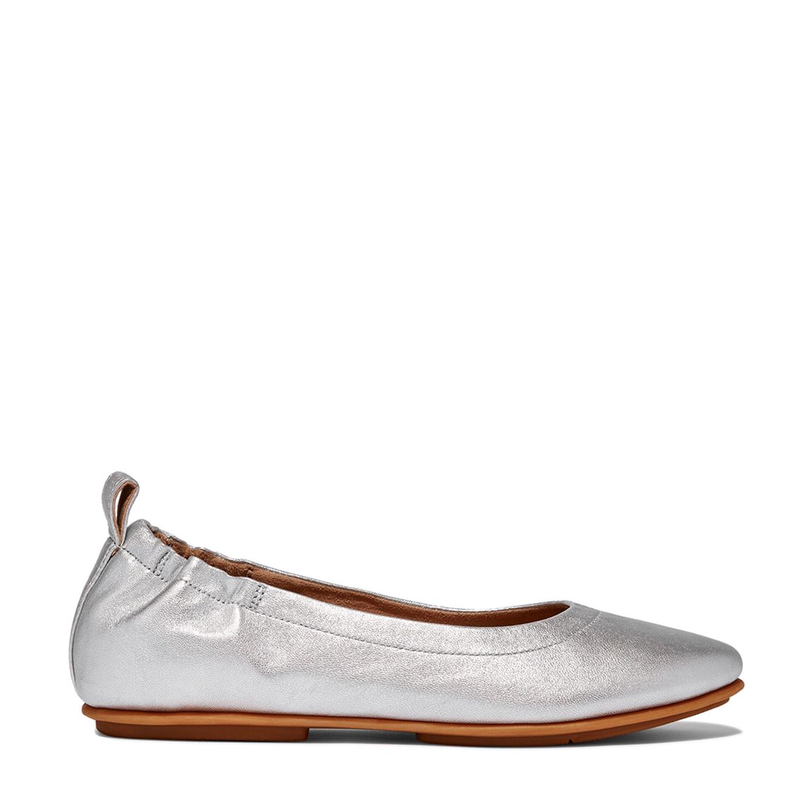 Silver Allegro Leather Ballet Pumps main product photo