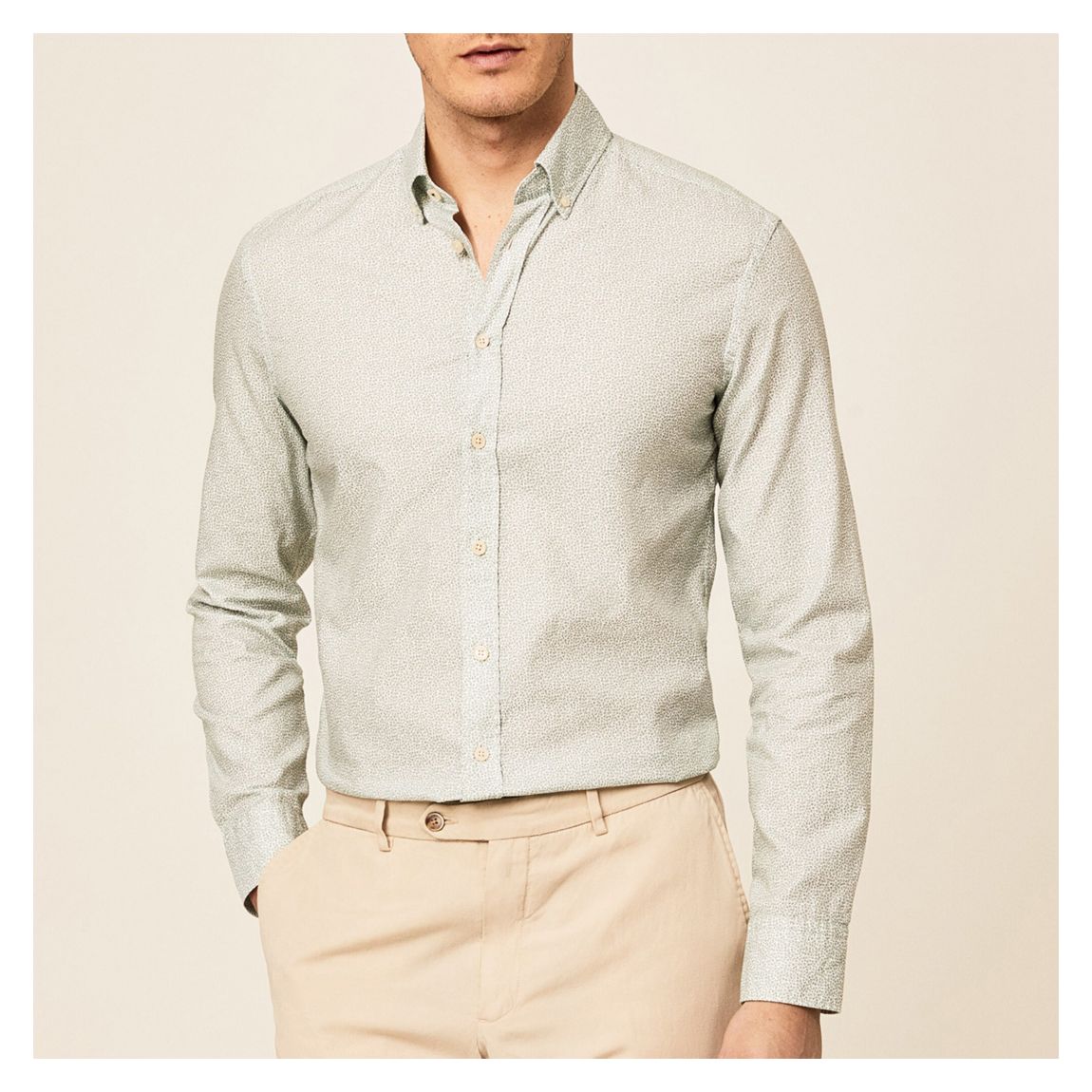 Grey Printed Cotton Shirt main product photo