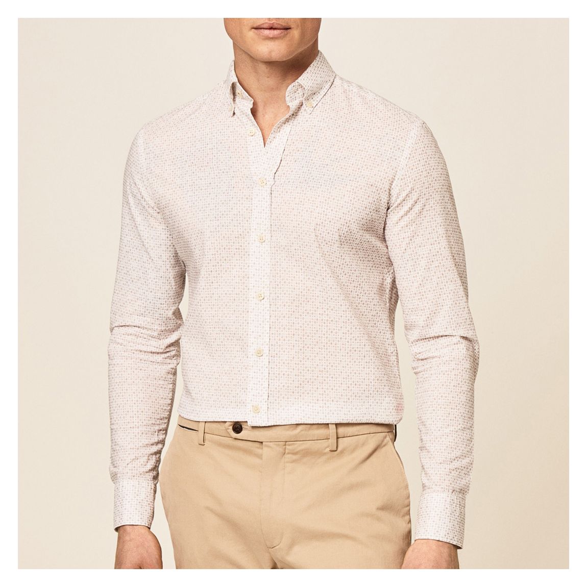 White Printed Cotton Shirt main product photo