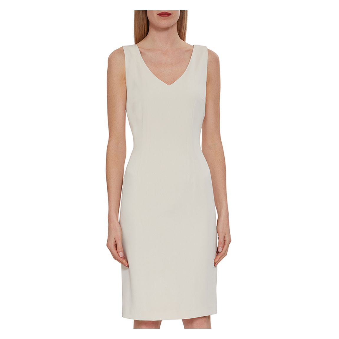 Cream Merna Crepe Shift Dress main product photo