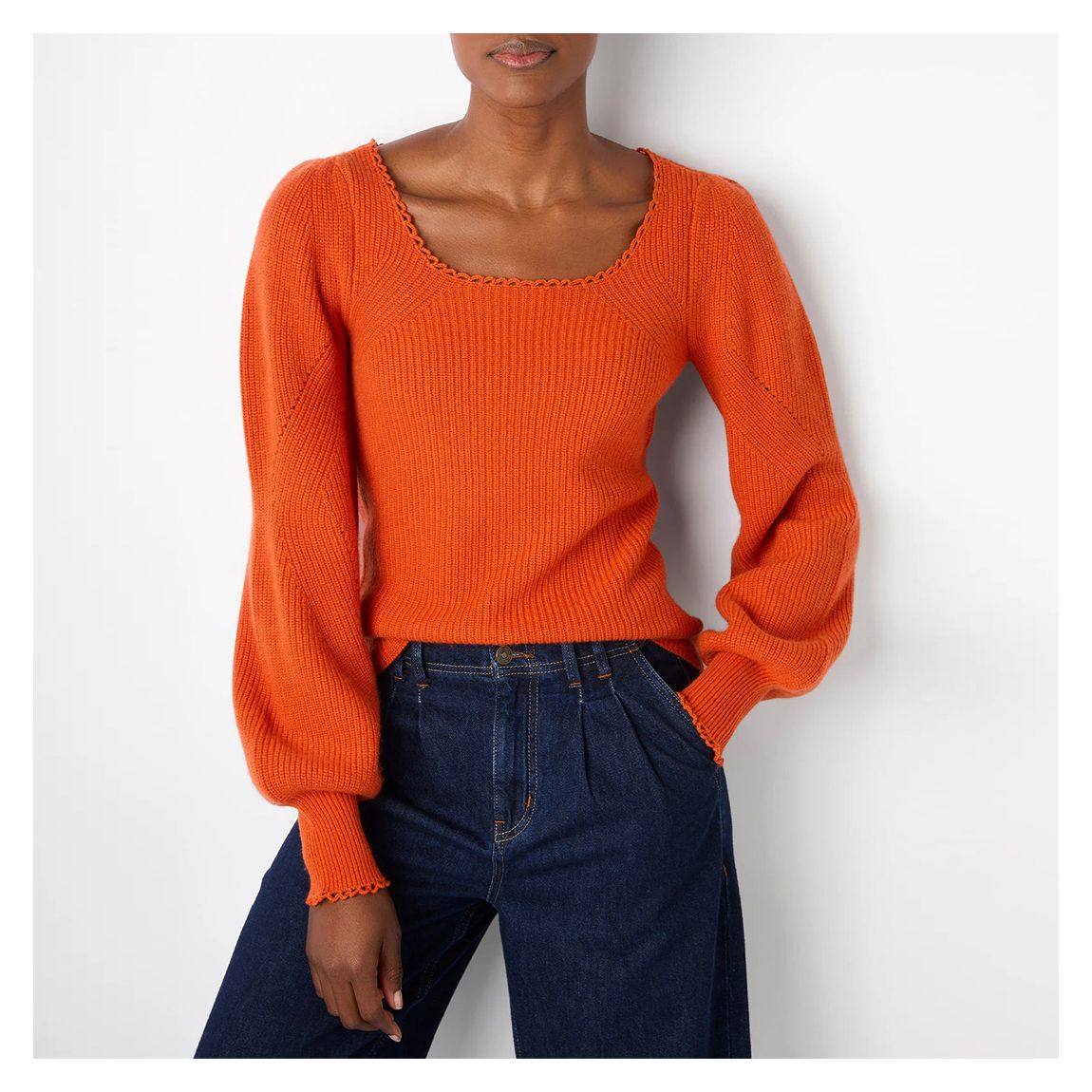 Orange Scarlette Cashmere Blend Jumper main product photo