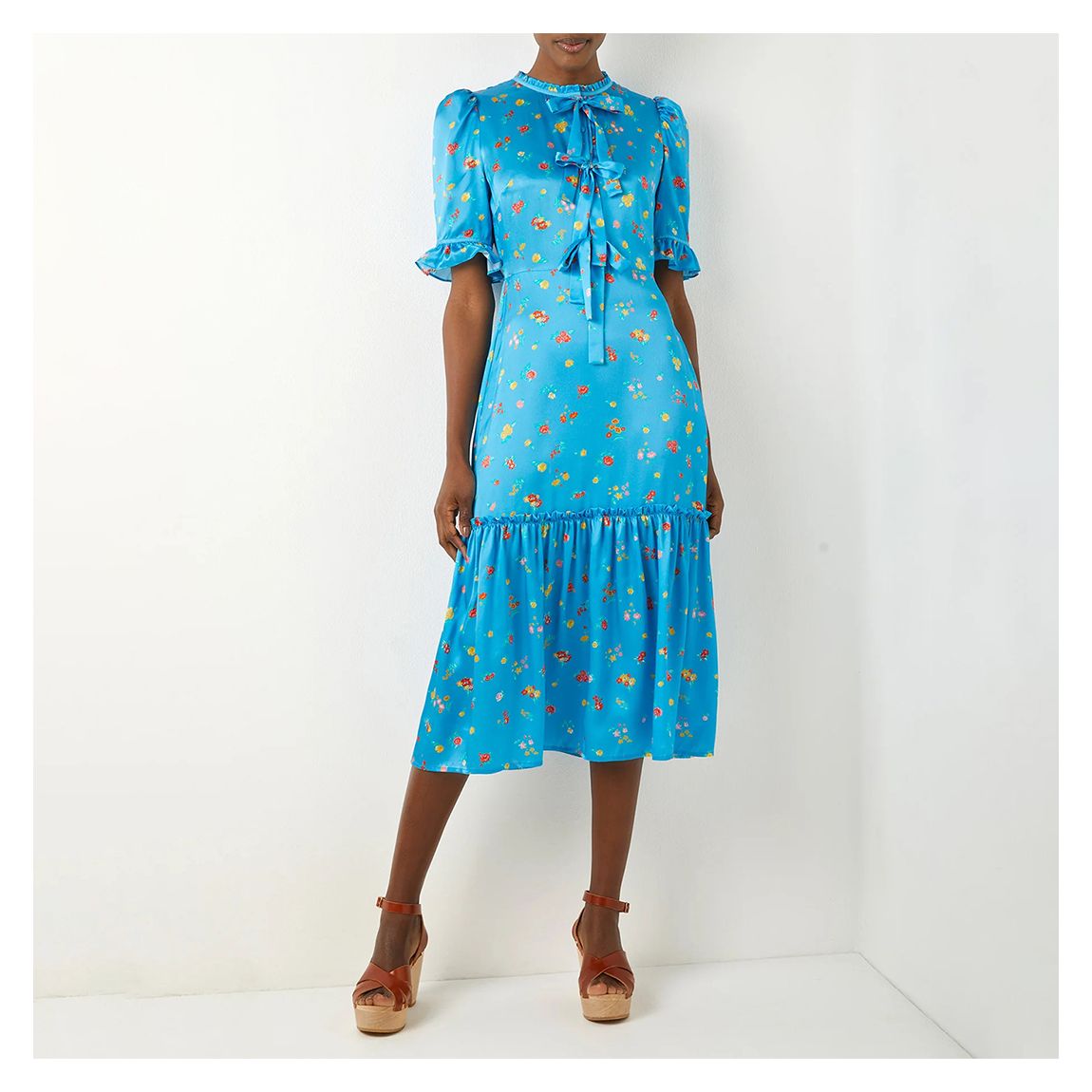Blue Billie Printed Silk Dress main product photo