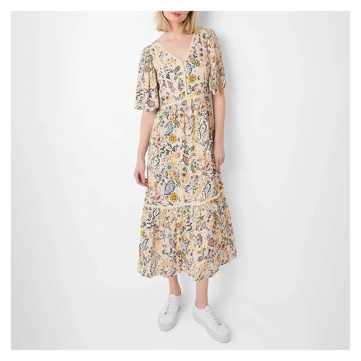 Multi Fawn Floral Maxi Dress main product photo